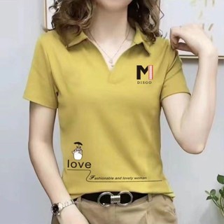胖胖美依 大碼上衣 短袖T卹 中大尺碼 印花上衣 M-5XL 新款POLO衫上衣翻領體卹印花短袖insT卹-4920.