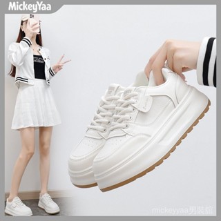 【 mickeyyaa服飾舘】2025春季小白鞋新款韓版ins女學生增高厚底運動闆鞋休閒鞋女XY789