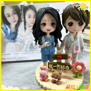 🎉新品 滿額免運✨ 小紅書玩偶 客製生日禮物 禮品 石塑粘土 人偶軟陶 小泥人 Q版人偶 擺件客製 朵拉の精選