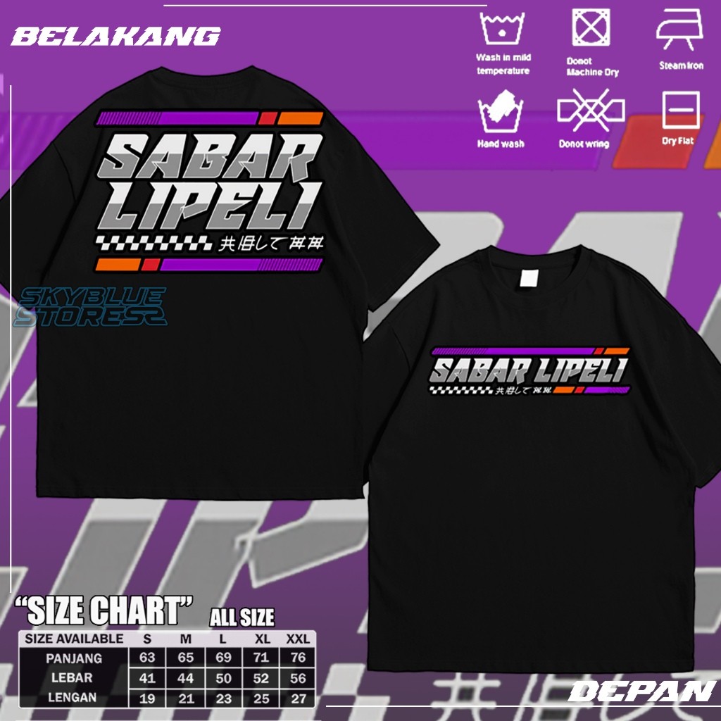 SABAR LIPELI T 恤男士 DISTRO T 恤最新成人男士上衣酷男孩 T 恤 SkyBlue Store S