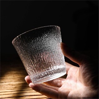 高顔值加厚條紋玻璃杯 水杯 冰美式杯 拿鐵杯 咖啡杯 威士忌杯 直條紋玻璃杯子 ins風網紅杯喝水杯子