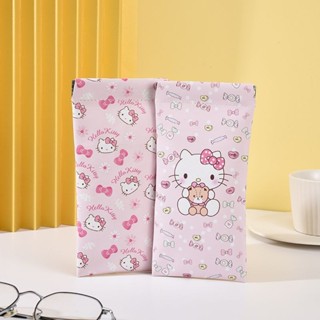 可愛卡通HelloKitty眼鏡袋高顏值自動閉合便攜式墨鏡近視眼鏡收納包 可愛卡通凱蒂貓眼鏡袋高顏值自動閉合便攜式墨鏡近