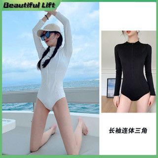 🔥臺灣出貨免運🔥泳衣女夏2025新款長袖防曬超仙韓國ins連體顯瘦遮肚泡溫泉游泳裝 防曬 水母衣 衝浪衣 浮潛泳衣
