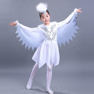 ✨3106好評小荷風採兒童小鳥表演服百靈鳥動物服童白鴿小鳥表演服舞蹈服飾25.4.225