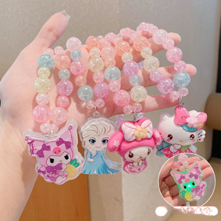 『臺現』100%正品 兒童亞克力項鍊|寶寶卡通大串珠三麗鷗mymelody Kuromi項鍊小女孩飾品