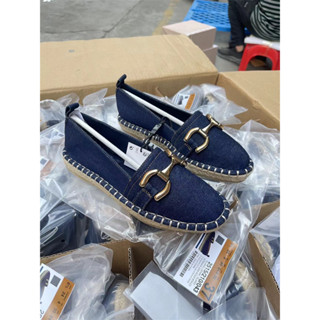 shoes鞋魔【臺灣發貨】出口歐美訂單女鞋 牛仔布麻繩漁夫鞋【剛出爐嚐鮮】透氣休閒一腳蹬懶人鞋 時尚馬街扣樂福鞋 女單鞋