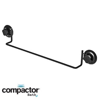 (組合) COMPACTOR 吸盤霧黑色毛巾架2入
