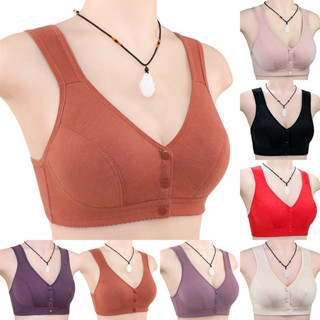 36-44 加大碼性感純棉前扣集中爆乳無鋼圈內衣女版柔軟棉質大尺碼內衣