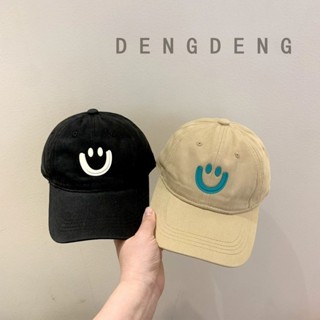 👒卡通可愛帽子🧢春天ins韓國兒童棒球帽笑臉夏季遮陽帽男女童休閒洋氣鴨舌帽潮🧩33-HANBUBU