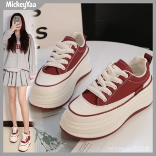 【 mickeyyaa服飾舘】女鞋2025年春季新款小白鞋韓版街拍女學生運動休閒鞋厚底增高闆鞋
