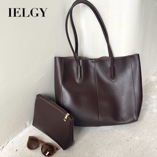 IELGY 復古托特包 韓版通勤包 百搭大容量斜揹包