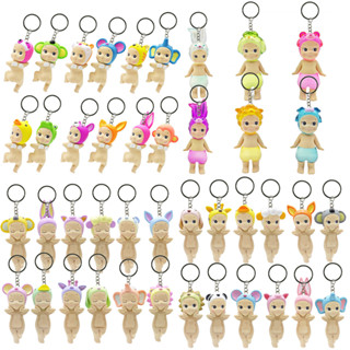 10 款 6 件/12 件/套日本人物商品 Sonny Angel 鑰匙扣迷你公仔草莓動物大象恐龍巧克力天使 PVC 可