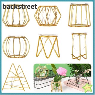 BACKSTREET玻璃容器金屬支架家居裝飾工藝植物架鐵幾何圖案