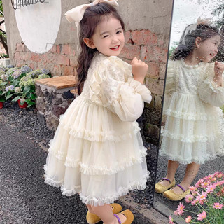 【2025春秋戰袍】女童宮廷風公主裙｜洛麗塔高腰生日宴禮服｜100-140cm寶寶洋裝｜嬰幼A類網紗內襯｜法式抓褶防勾絲