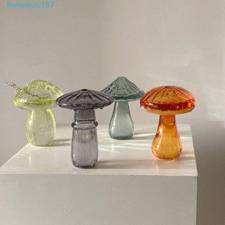 157FISHSTICK迷你花瓶,玻璃優質的水耕花盆,蘑菇形有創造力的精美的插花容器臥室