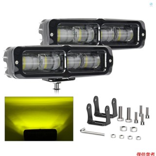 2 件 LED 工作燈 6000K 6 英寸汽車工作燈駕駛燈 IP68 防水射燈,適用於卡車、摩托車、SUV、全地形車、