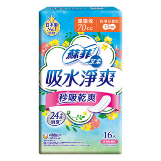Sofy 蘇菲艾柔吸水淨爽護墊輕薄多量型16片 / 8包入