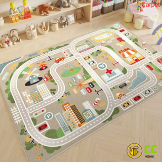 CC❤Home卡通可愛寶寶爬行地墊兒童房玩具閱讀區幼兒園客廳城市交通地圖地毯