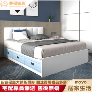 榻榻米 小戶型 實木床架 書桌衣櫃一體 抽屜收納 地臺 落地床 收納 單人3尺 3.5尺單人加大 雙人5尺 6尺雙人加大