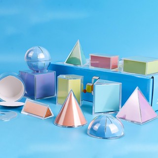 用於學前學校用品的 3D 幾何固體 3D 形狀幾何積木