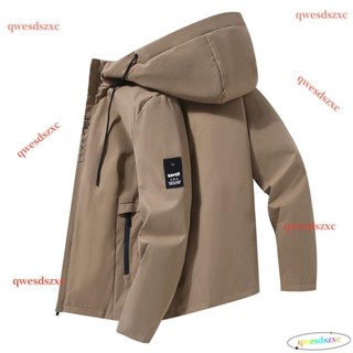 💗三越&新品💗外套男春秋款休閑連帽風衣薄款寬松男士韓版帥氣夾克中青年褂子潮