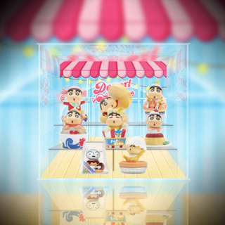 #防塵盒#52TOYS 蠟筆小新心點時間 盲盒收納展示架 潮玩防塵盒