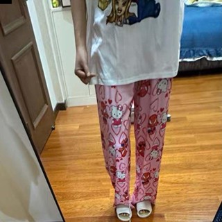 ANTIONE凱蒂貓睡褲蜘蛛俠動物卡通動漫長褲卡哇伊愛心Ins睡衣女睡衣少女