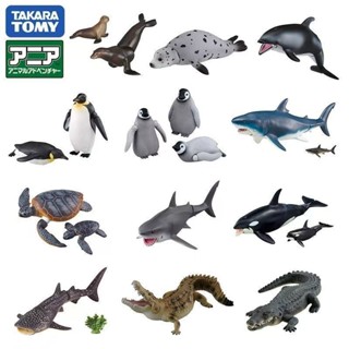【40%回購率】TOMYTOMICA安利亞模擬野生動物模型獅子大象長頸鹿熊貓男女孩玩具送禮玩具合金壓鑄模型diecast