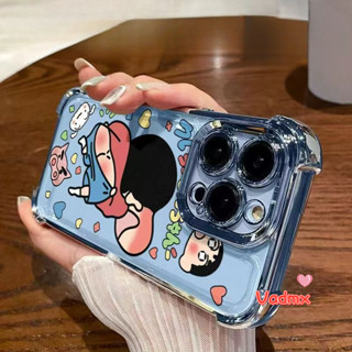 Redmi Note 9i 9 Prime 可愛保護套電鍍氣囊防摔軟手機殼卡通搞笑 Shin-chan 透明外殼