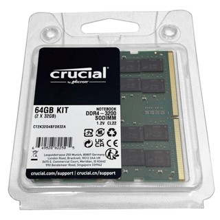Crucial 64GB Kit (2x32GB) DDR4-3200 SODIMM RAM 筆記型記憶體(平行進口)