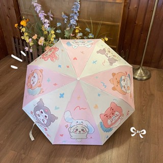 🚀臺灣發貨 吉伊卡哇雨傘 chiikawa可愛摺疊全自動傘 晴雨兩用 雨傘 太陽傘摺疊 兩用折疊傘 遮陽傘 防曬紫外線