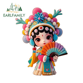 Earlfamily京劇公仔3d可愛車貼個性冰箱滑板電動自行車防水貼花創意汽車配件