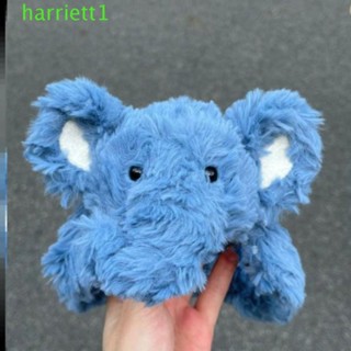 HARRIETT藍色大象毛絨公仔,動物娃娃拉鍊大象毛絨鉛筆盒,軟藍色可愛大象毛絨筆袋兒童