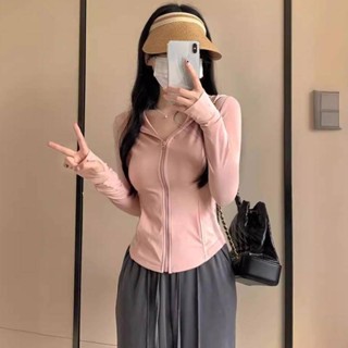 菩提緣精選冰絲防曬衣女款夏季修身瑜伽服外套收緊身上衣2024新款防曬服開衫限定版熱賣下殺