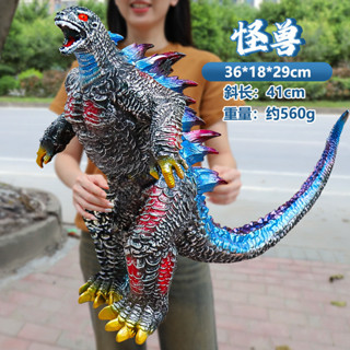 超大號恐龍玩具模擬軟膠霸王龍哥斯拉髮聲動物模型男孩子兒童禮物