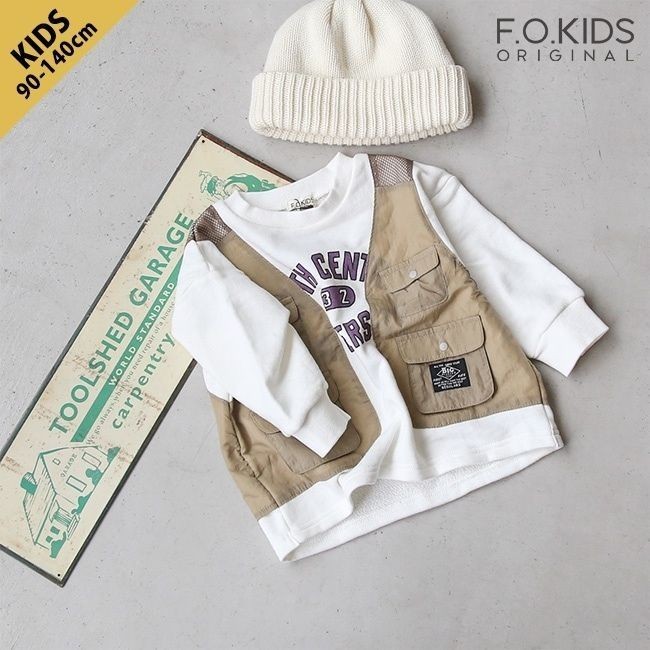 2023秋冬｜🇯🇵F.O.KIDS｜多口袋長袖｜假兩件｜釣魚背心｜獵人背心｜戶外工裝｜Urban Outdoor｜山系