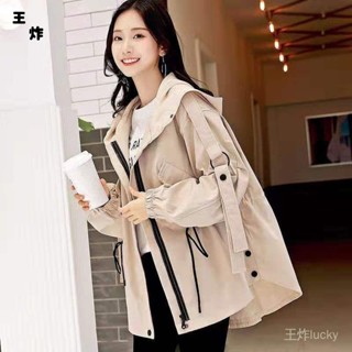 【王炸】外套風衣女裝中長款韓版2025新款學生港風寬鬆小個子chic薄款/加厚