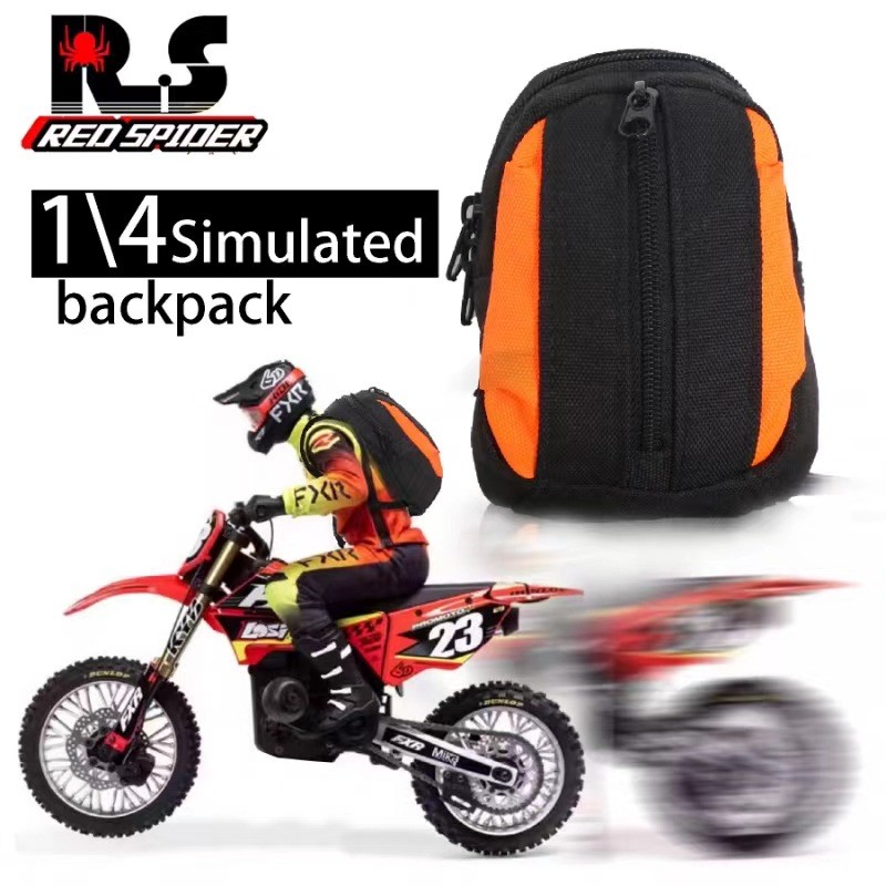 RS 紅蜘蛛贈送 LOSI 1/4 Promoto-MX 遙控電動越野摩托車仿真司機背包