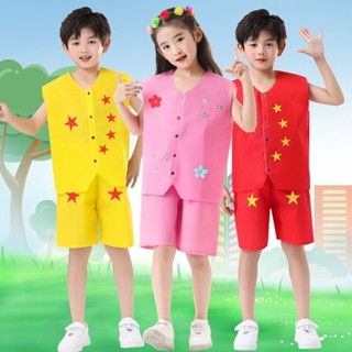 兒童環保時裝秀服裝幼兒園手工創意親子走秀DIY表演服衣服4.22