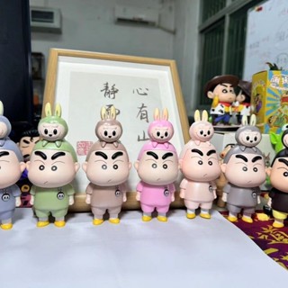 【現貨】LABUBU&蠟筆小新盲盒手辦潮玩公仔擺件可愛女生禮物桌面