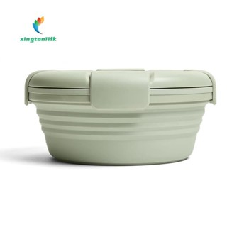 矽膠折疊飯盒,旅行便攜伸縮碗,方便麵儲存,戶外野餐食品容器