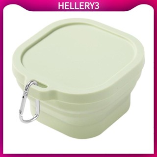 [HelleryQ] 折疊碗矽膠帶蓋便攜式可重複使用帶掛鉤節省空間野營碗釣魚廚房遠足野餐旅行