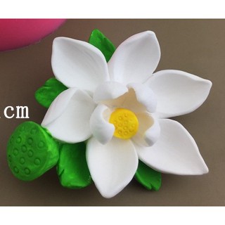 矽膠模具 - 盛開的泰國蓮花 - 7.3 釐米蓮花帶支架 - 填充果凍 - 製作蠟燭 - 製作巧克力