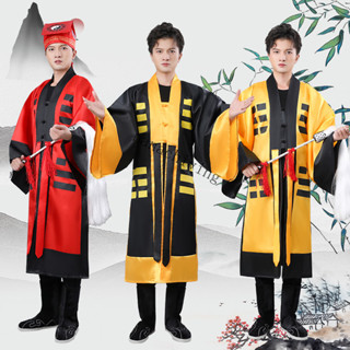 💗精選好物💗道士服道服長袍套裝萬聖節古裝武俠法衣太極八卦經衣【寶島優品】