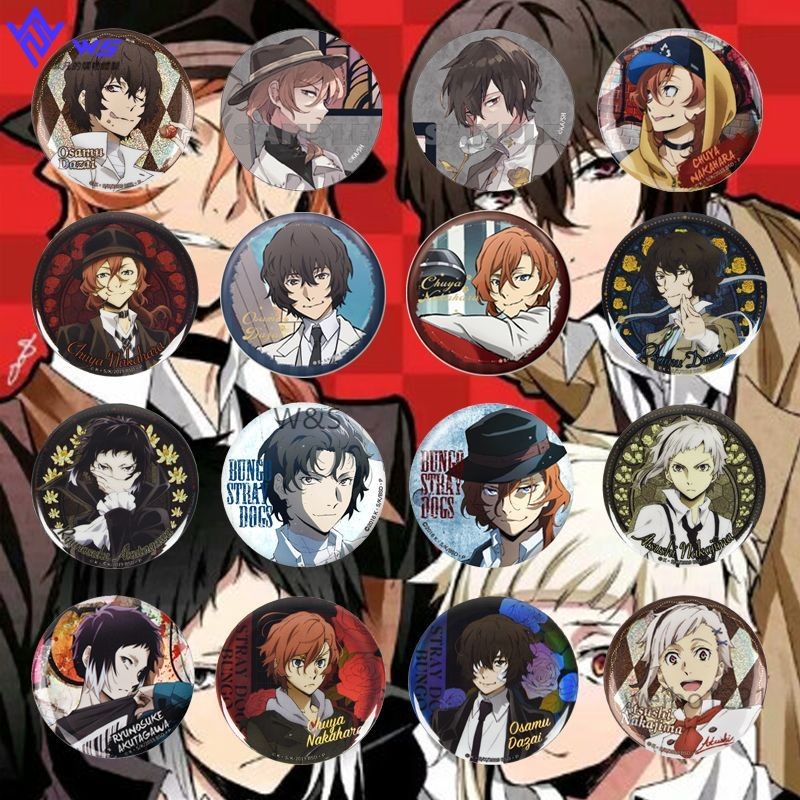 W&S 文豪野犬 雙閃徽章 58mm 文豪野犬第一彈 第二彈徽章 吧唧 太宰治 中島敦 文浩野犬動