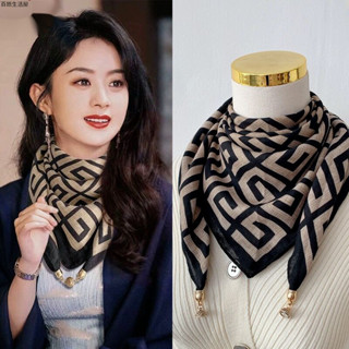 【唯家】新款 小方巾 絲巾 女 多功能 春 秋 百搭 高階感 護頸 小領巾 懶人 圍巾