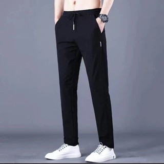 《現貨下單》工人冰絲褲子男士夏季休閒褲直筒運動褲潮流寬鬆速乾薄款長褲顯瘦西裝褲直筒褲休閒褲涼感長褲男生褲子大尺碼褲子