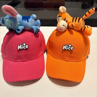 👒卡通可愛帽子🧢動物園可愛兒童卡通棒球帽新款迪士尼鴨舌帽女童遮陽帽親子款🧩33-HANBUBU