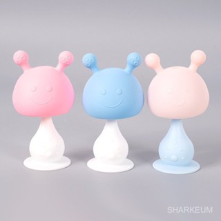 SHARKEUM跨境兒童牙膠嬰兒食品級磨牙棒寶寶矽膠玩具母嬰用品搖鈴小兔咬膠限時優惠