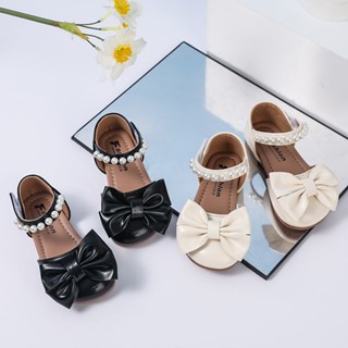 Hi❤baby【店鋪熱銷】年春夏新款女童韓版公主鞋蝴蝶結時尚小皮鞋小寶寶半涼鞋童鞋